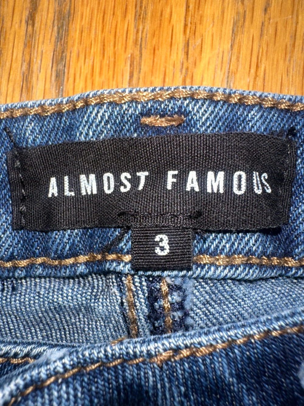 Almost Famous Women's Distressed Denim Shorts - Blue - Picture 5 of 8